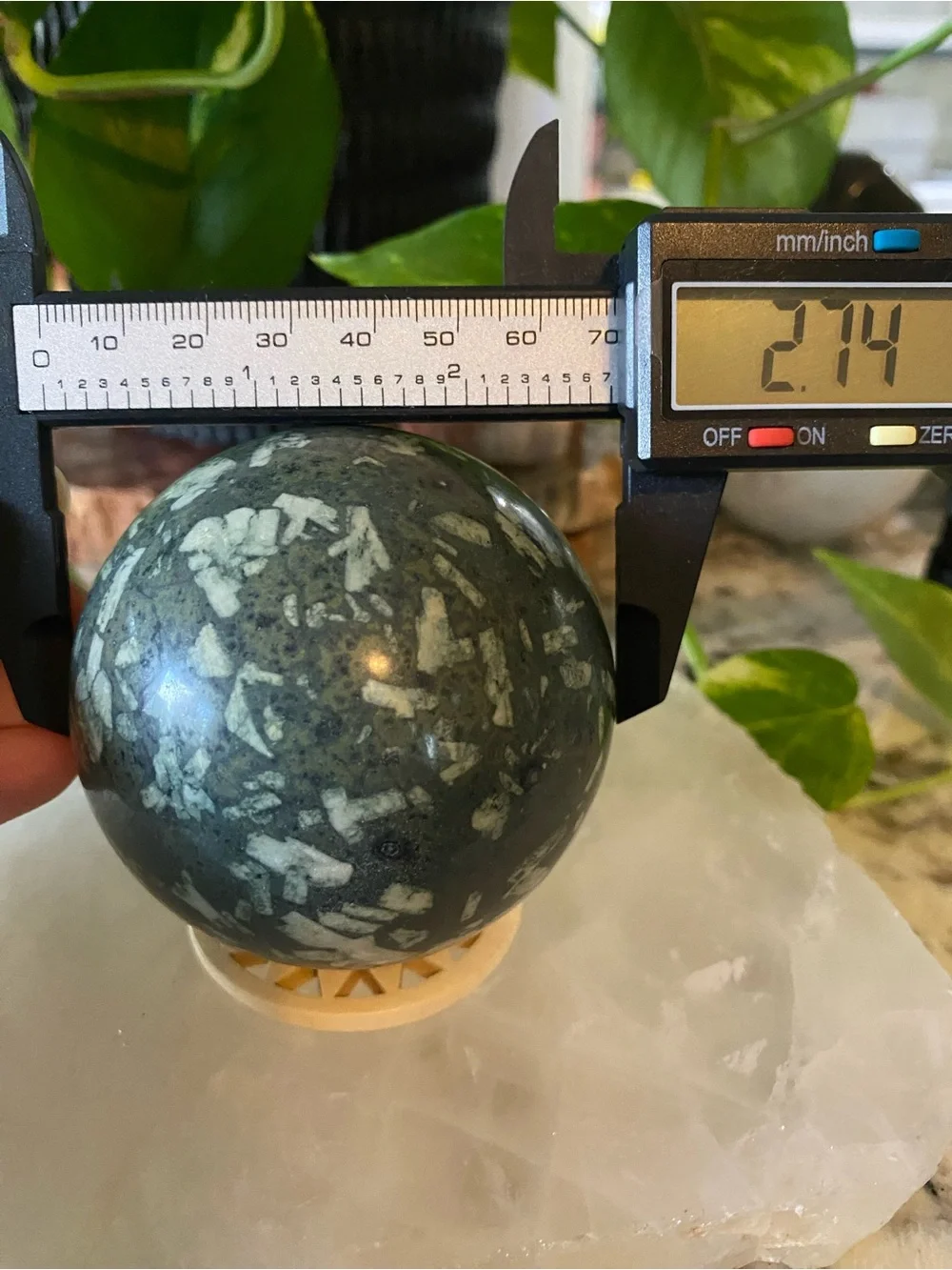 🎋✨ 2.7” Bamboo Jasper Sphere — Earthy Beauty & Grounding Energy ✨🎋